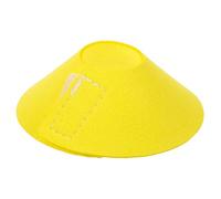 LOORGVEL Collier Anti-Morsure pour Oiseaux De Compagnie Cône De Cou en Cuir Microfibre Taille XS Jaune Protection Le Picage pour Perroquet Tiger Budgie Usage Quotidien