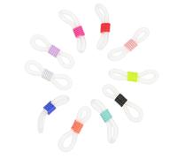 LOORGVEL Connecteurs Antidérapants en Caoutchouc 50 Pièces pour Chaînes de Lunettes Boucle Sécurisée, Accessoire pour Lunettes de Soleil et Masques Couleur Aléatoire