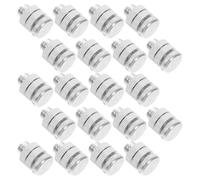 LOORGVEL Connecteurs de Clôture Électrique Sécurité sans Contact en Alliage D'aluminium Argenté, Boulon Fendu Résistance aux Intempéries pour Fil de Clôture pour Entrepôts Industriels