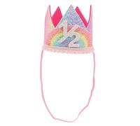 LOORGVEL Couronne Anniversaire Pour Bandeau Lumineux Sequins Avec Chiffres Pour Anniversaire Tout-petits