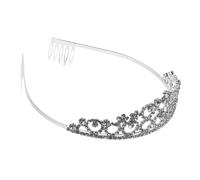 LOORGVEL Couronne Mariage Cristal de avec Peigne Accessoire Coiffure pour Mariées et Filles Diadème Élégant pour Fêtes et Séances Photo