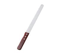 LOORGVEL Couteau à Acier Inoxydable avec Manche Bois Résistant Rouille Outil de Coupe pour Gâteau Toast Facile à Nettoyer et Trancher Rapidement