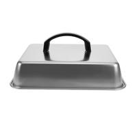 LOORGVEL Couvercle Rectangulaire Acier Inoxydable Graisse pour Poêle à Griller Cloche à Fromage Fondant Protection Cuisine et Barbecue Nettoyage Facile