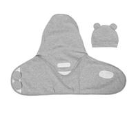LOORGVEL Couverture D'emmaillotage en Coton Doux et Léger pour -né et Bonnet pour Tenir Les Bras, 1 Set Confortable Adapté à Toutes Saisons pour Bébé
