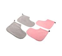 LOORGVEL Couvre-pieds à La Paraffine De Beauté 2 Paires Taille Unique Maintien Chaleur Soin Des Pieds Massage Bien-être Usage Institut Et Domicile Bande Élastique