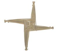 LOORGVEL Croix de Sainte Brigitte irlandaise, croix religieuse tissée, ornement artisanal traditionnel irlandais pour la Sainte-Brigitte ou un cadeau pour une fête catholique.