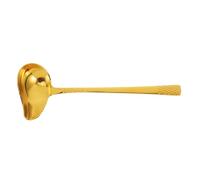 LOORGVEL Cuillère à Sauce Acier Inoxydable Dorée avec Bec Verseur Créatif Forme de Bec de Canard Louche Robuste pour Cuisine Quotidienne Ustensile Pratique et Élégant