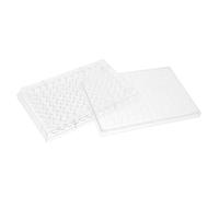 LOORGVEL Culture Cellulaire pour Laboratoire 96 Puits à Fond Conique, avec Couvercles, Lot de 2, Rigide, Adaptée la Croissance des Cellules en Laboratoire