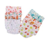 LOORGVEL D'apprentissage Réutilisables Lot de 6 pour Bébé avec Fermeture à Pression, en Coton et Polyester, Motifs Variés et Confortables pour Tout-petits
