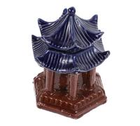 LOORGVEL Décoration Aquarium Pavillon Céramique Double Hexagonal Résistant Ornamental pour Poissons et Terrarium