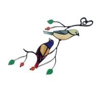 LOORGVEL Décoration Vitrail Oiseau Ornement Suspendu Élégant Pour Maison Et Jardin Art De Mur Accessoire De Décor Pour Fenêtres Et Extérieurs