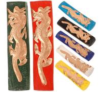 LOORGVEL Dessin à l'encre de Chine Bâtonnet d'encre traditionnel chinois 7Pcs Ensemble 7 couleurs pour calligraphie et peinture, encre, motif dragon, pratique du dessin
