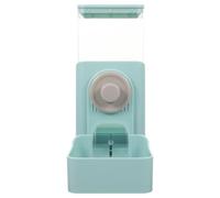 LOORGVEL Distributeur Automatique de Croquettes Suspendu pour Petits Animaux Gamelle Carrée en Plastique Bleu Ciel Capacité Grosse Compatible Lapins Chats et Hamsters Alimentation