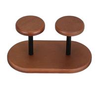 LOORGVEL Distributeur de Gobelets en Bois de Noyer Élégant, Porte-gobelets Empilable à Double Étagère, Organiseur Vertical pour Fête et Hall D'hôtel, Solution Hygiénique et Gain de Place