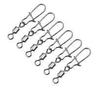 LOORGVEL Émerillon Roulant de Pêche 6 en Alliage Inoxydable, Connecteur Pivotant Résistant, Lot de 100 Pièces, Accessoire de Pêche Polyvalent pour Matériel Carpe et Truite en Plein Air