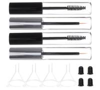 LOORGVEL Ensemble 12 Pièces Tubes Mascaras et Eyeliners Vides 10 Ml Transparents Entonnoirs et Bouchons pour Maquillage Professionnel et Voyage Couleur Aléatoire