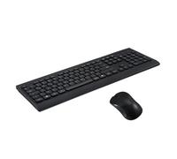 LOORGVEL Ensemble Clavier Et Souris sans Fil Silencieux Clavier Allemand, Ergonomique Et Stable, pour Bureau à Domicile, Usage Professionnel, Couleur Noire