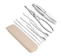 LOORGVEL Ensemble D’Outils pour Fruits De Mer 6 Pièces, Pinces Et Craquelins en Acier Inoxydable, Outils De Serrage pour Crabes Et Homards, Accessoires De Table, pour Repas en Famille Ou Entre Amis