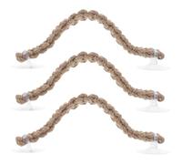 LOORGVEL Ensemble de 3 Cordes D’Escalade Tressées pour Terrarium de Reptiles - Suspendue Stable pour Bernard-L’Hermite Lézards et Serpents - D’Escalade et Pont Suspendu Décoratif