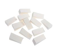 LOORGVEL Éponge à Ongles Dégradée Blanche 12 Pièces Forme Triangulaire Pour Manucure Et Pédicure 50x25 Mm