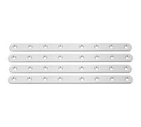 LOORGVEL Équerres d'angle Droites en Acier Inoxydable 10 245 X 2 X 3 MM Plaques Plates de Fixation 4 Pièces Résistantes aux Intempéries Renforcement Structurel pour Meubles et