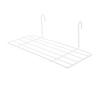 LOORGVEL Étagère Droite Blanche pour Rangement Mural Support Grille Murale Panier de Stockage Fil Métallique pour Organisation Cuisine et Salle de Bain