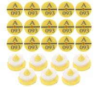 LOORGVEL Étiquettes Auriculaires pour Lapins et Bétail Plastique Coloré Solide Paquet de 50 Pièces Identification Facile des Animaux D’Élevage Accessoires pour Ferme et Ranch