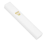 LOORGVEL Étui à Mezouza en Résine Blanche pour Porte Intérieure, Décoration Juive Élégante et Étanche, Accessoire Polyvalent pour Maison et Bénédiction