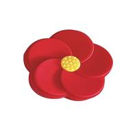 LOORGVEL Étui pour Objectif Portable en Plastique Rouge Miroir Compact Léger de Fleur, pour Ranger Les Lentilles de Contact Votre Paquet