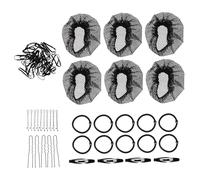 LOORGVEL Filet chignon invisible avec élastiques et épingles set accessoires cheveux bun léger et respirant maintien antidérapant pour danse travail et événements taille adaptée aux buns