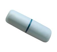 LOORGVEL Gobelet de Bain de Bouche Double Compartiment Portable Bleu Étui Porte-Brosse à Dents de Voyage en Plastique Robuste 1 Pièce pour Camping et Usage Quotidien