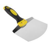 LOORGVEL Grattoir Incurvé Demi-lune En Acier Inoxydable Outils De Grattage Certifié Pour Plâtre Et Mastic Lissage Précis Compact Portable Rénovation