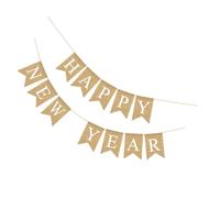 LOORGVEL Guirlande de Fanions Lin pour Décoration de Fête an Drapeaux Suspendus Réutilisables Bannière Festive Murale Intérieure et Extérieure