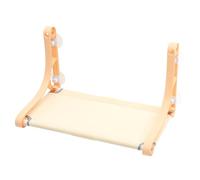 LOORGVEL Hamac pour Chat à Ventouse Lit Suspendu Sécurisé pour Fenêtre Perchoir Confortable pour Petits Animaux Installation Facile Beige