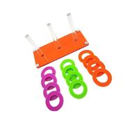 LOORGVEL Interactif pour Perroquet Anneaux Éducatif Amusant Entraînement pour Petits Oiseaux comme Calopsittes Conures et Perroquets du Gabon Stimule Le Développement des Compétences