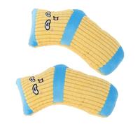 LOORGVEL Jouet Couineur pour Animal de Compagnie Jouet en Peluche pour Chiot Lot de 2 Chaussettes de Dessin Animé Attire L'Attention Encourage Le Jeu Aide à Relâcher la Pression Usage pour Chiens