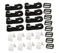 LOORGVEL Kit 24 Pièces De Sangles pour Enrouleur De Couverture Solaire Piscine, Accessoires De Fixation Noirs, Légers Et Résistants pour Entretien Et Protection Piscine