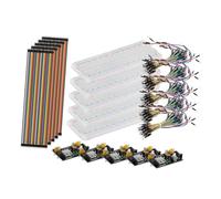 LOORGVEL Kit Breadboard Points avec Bloc Alimentation et Fils Jumper pour Expérimentation DIY et Éducation Électronique