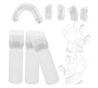 LOORGVEL Kit Complet de Coloration Cheveux avec Gants Coiffure Bouteille Applicatrice Flexible et Accessoires pour Usage Domestique et Salon Pratique Blanc pour Décoloration et Teinture