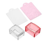 LOORGVEL Kit de 2 Tampons à Ongles en Gelée Transparent et Rose, pour Manucure Française, Transfert Précis de Motif, Outils de Nail Art pour Usage Maison et Salon Couleur Couleur Aléatoire