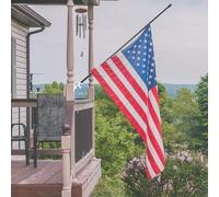 LOORGVEL Kit de Mât de Drapeau Extérieur Rotatif 6 Pieds Noir en Acier Inoxydable avec Base en Aluminium pour Jardin et Patio, Support Stable pour Drapeaux Résistants au Couleur Aléatoire