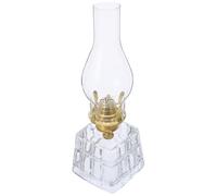 LOORGVEL Lampe à Pétrole Vintage en Verre Transparent Lanterne à Pétrole d'Extérieur Anti-Vent Lampe Décorative Rustique pour Intérieur et Jardin Éclairage d'Ambiance Portable