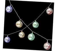 LOORGVEL LED Guirlande Boule Lumineuse Disco LED Multicolores Décoration Intérieure Extérieure Chambre Patio Fête