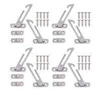 LOORGVEL Limiteur d'Ouverture de Fenêtre à Battant en Acier Inoxydable 8 Pièces avec Verrou de Sécurité Enfants et Ventilation Réglable pour Fenêtres Coulissantes et Oscillo-battantes