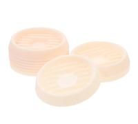 LOORGVEL Lot de 10 Petites Soucoupes Plastiques pour Plantes D’intérieur, Bac de Récupération Étanche, Diamètre Intérieur 7 Cm, Couleur Beige Clair, Plateau Base pour Pots de Fleurs,
