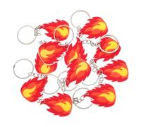 LOORGVEL Lot de 10 Porte-clés Pompier Feu Héroïque Accessoires Clés De Pompier en Matériau Résistant Décorations Thème Fête pour Anniversaire Présents Fête