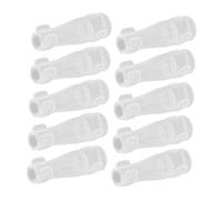LOORGVEL Lot de 10 Protège-pinceaux Transparents Ronds, Capuchons en Plastique pour Pinceaux de Maquillage, Protection Anti-poussière, Taille Moyenne, Usage Polyvalent pour Maquillage et Peinture