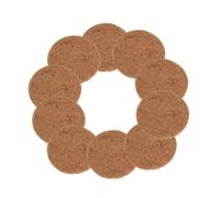 LOORGVEL Lot de 10 Tapis Ronds de Nidification Naturel en Fibre Végétale Épaissi 0,6-0,8 Cm pour Pot de Fleurs, Pigeons et Animaux de Compagnie, Coussin de Nid Confortable et Respirant