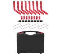 LOORGVEL Lot de 12 Pinces d'Angle en Alliage d'Aluminium 90° 4 Équerres de Menuisier Serrage Précis Antidérapant Outils de Fixation pour Travail du Bois et Construction Coffret Complet