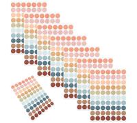 LOORGVEL Lot de 1400 Étiquettes Autocollantes Rondes 19mm, Pastilles Adhésives à Pois Colorés, Papier Couché Résistant, Autocollants à Code Couleur pour École, Bureau et Planificateur
